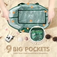 thumbnail image 7 of Livhil Mesh Beach Bag Rope Handles, Mesh Tote Bag for Women Contains Wicker Oversized Beach Tote Bag with 9 Small Pockets  (Green), 7 of 7