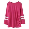 thumbnail image 2 of WUANDIXFA Girl Long Sleeve Shirts Summer Toddler Baby Girl Boy Long Sleeve Shirt Crewneck Shirt Blouse Fall Winter Clothes Back to School Clothes Hot Pink,10-11 Years, 2 of 7