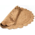thumbnail image 3 of Alfombra redonda de yute natural tejida a mano de 122 cm Savi Home, 3 of 9
