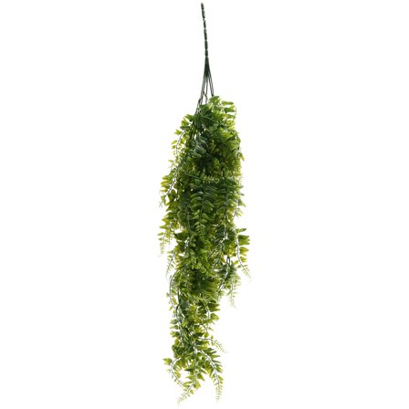 2 Pcs Artificial Hanging Ferns Plants Vine Fake Ivy Boston Fern Hanging Plant Outdoor UV Plastic Plants,2 * Artificial Hanging Ferns,green