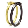 thumbnail image 3 of TK2548 - IP Gold & IP Dark Brown (IP coffee) Stainless Steel Ring with No Stone, 3 of 4