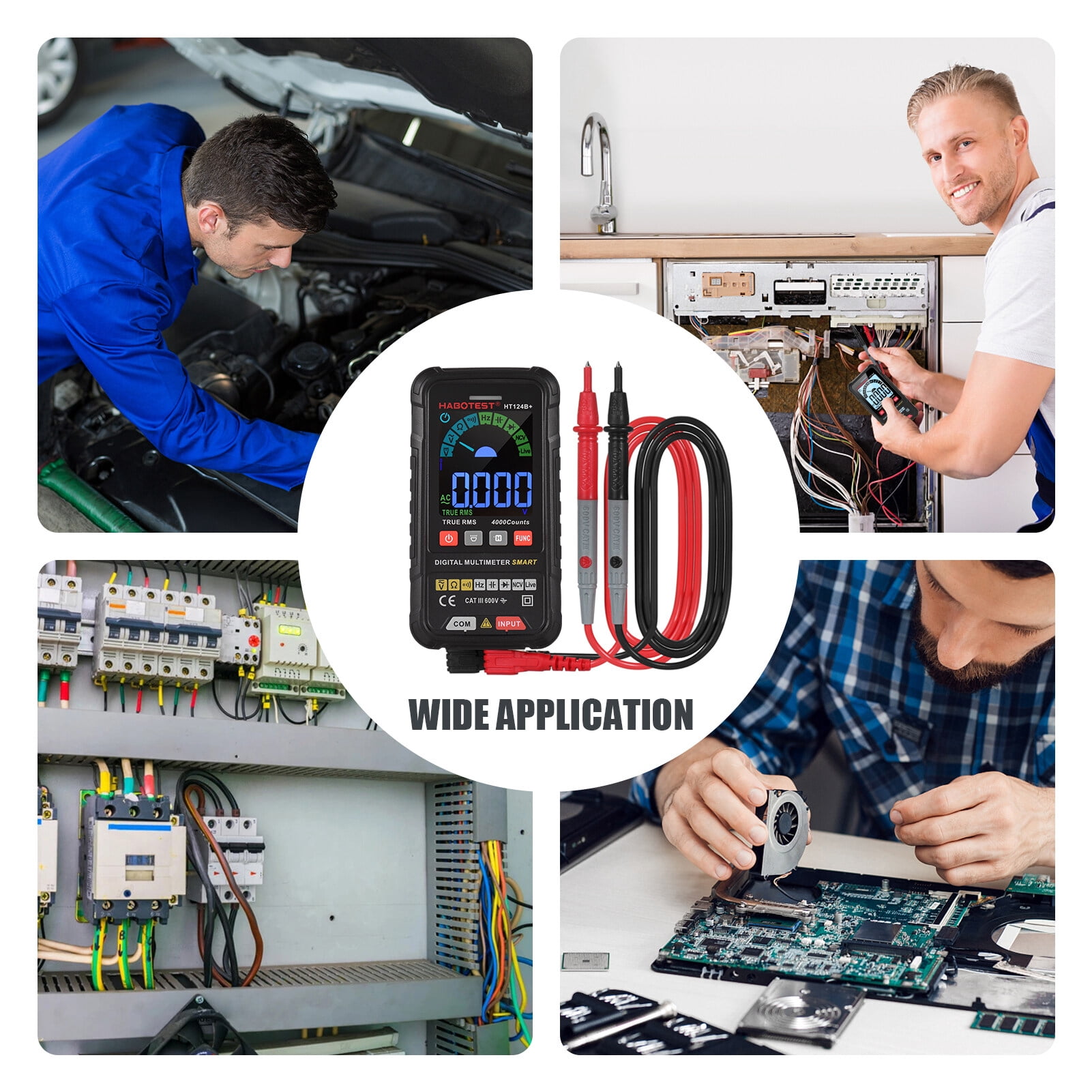 Multimeters,Live Wire Tester 4000 Rms 600v Wire Tester With Color Screen Nvc Live Wire With Lcd Color Diode Nvc Live 600v Resistance Continuity Rms 600v Resistance Siuke Qudai With L Color