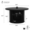 thumbnail image 5 of StorageWorks Tambour Door Round Coffee Table with Storage Shellf, Black, 19.7''H X 35.4''W, 5 of 10