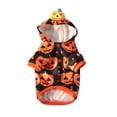 thumbnail image 3 of Halloween Dog Hoodie, Pumpkin Pattern Pet Sweatshirt with Hood for Small and Medium Dogs, Warm Holiday Apparel, 3 of 6