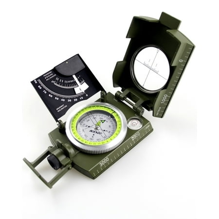 AOFAR Military Compass AF-4074 Camo for Hiking ,Lensatic Sighting Waterproof ,Durable ,Inclinometer for Camping ,Hiking