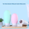 thumbnail image 4 of Silicone Travel Bottle，4Pcs 100ml Leakproof Empty Bottle Container Kit，Refillable Portable Travel Accessories，FDA Approved BPA Free, 4 of 5
