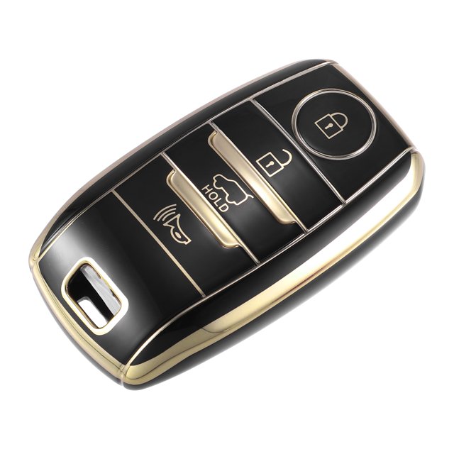 Auto Remoto Llave Fob Estuche Cubierta 4 Botón Protector para kia Forte Negro