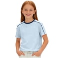 thumbnail image 5 of ITSAME Boys Athletic T-Shirts Crewneck Loose Fit Quick-Dry Summer Short Sleeve Sport Tee Blue Size 7-8, 5 of 6