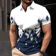 thumbnail image 6 of CHGBMOK Mens Short Sleeve Button Collared Neck Casual Shirts Summer Trendy Printed Stretch Top, 6 of 6