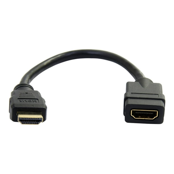 StarTech.com HDMI 61.4, 10.2Gbps Bandwidth, 30AWG Extender in I N Câble d'Extension Câble HDMI Court Mâle à Femelle, Câble HDMI 4K, 4K 30Hz UHD Port Saver M/F, HDMI Haute Vitesse Noir - HDMI Dongle - Câble HDMI Mâle à HDMI Femelle - 5.9 Noir - pour P/N: Cdp2hdmm