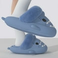 thumbnail image 3 of Winter Shark Slippers Detachable Warm Fuzzy Slippers Bedroom House Shoes Women, 3 of 11