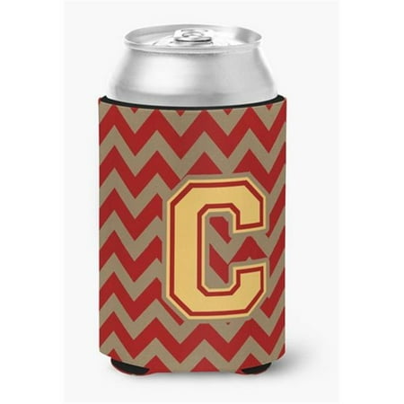 

Letter C Chevron Garnet & Gold Can or Bottle Hugger