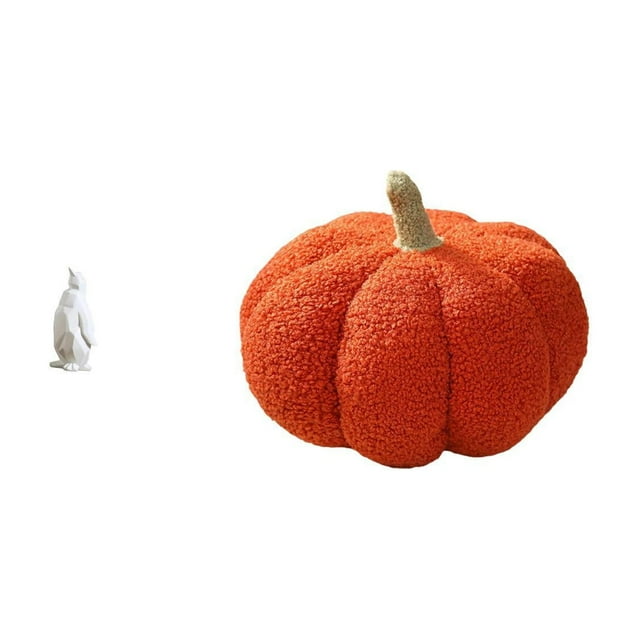 Estatua De Pingüino Calabaza De Resina, Adorno Decorativo De Peluche, Cojín Coleccionable Para Decoración De Mesa, Sofá O Dormitorio.