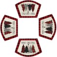 thumbnail image 1 of Shiyou-Rouge Sets de Table en Forme de Coin pour Table Ronde Lot de 4, Décoration de Table de Cuisine d'Hiver pour Fête Intérieure Maison, 1 of 4