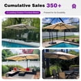 thumbnail image 3 of PURPLE LEAF OUTDOOR 10FT Cantilever Square Umbrella with Base - 360° Rotating Aluminum Offset Umbrella,Khaki Waterproof Sun Shade for Patio, Poolside, Deck & Garden, 3 of 8