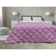 thumbnail image 1 of Vintage Down Alternative Comforter, Monochromatic Classic Simple Tiling with Geometric Art Elements, Microfiber Quilt for All Season, 5 Sizes, Dark Slate Blue and White, by Ambesonne, 1 of 3