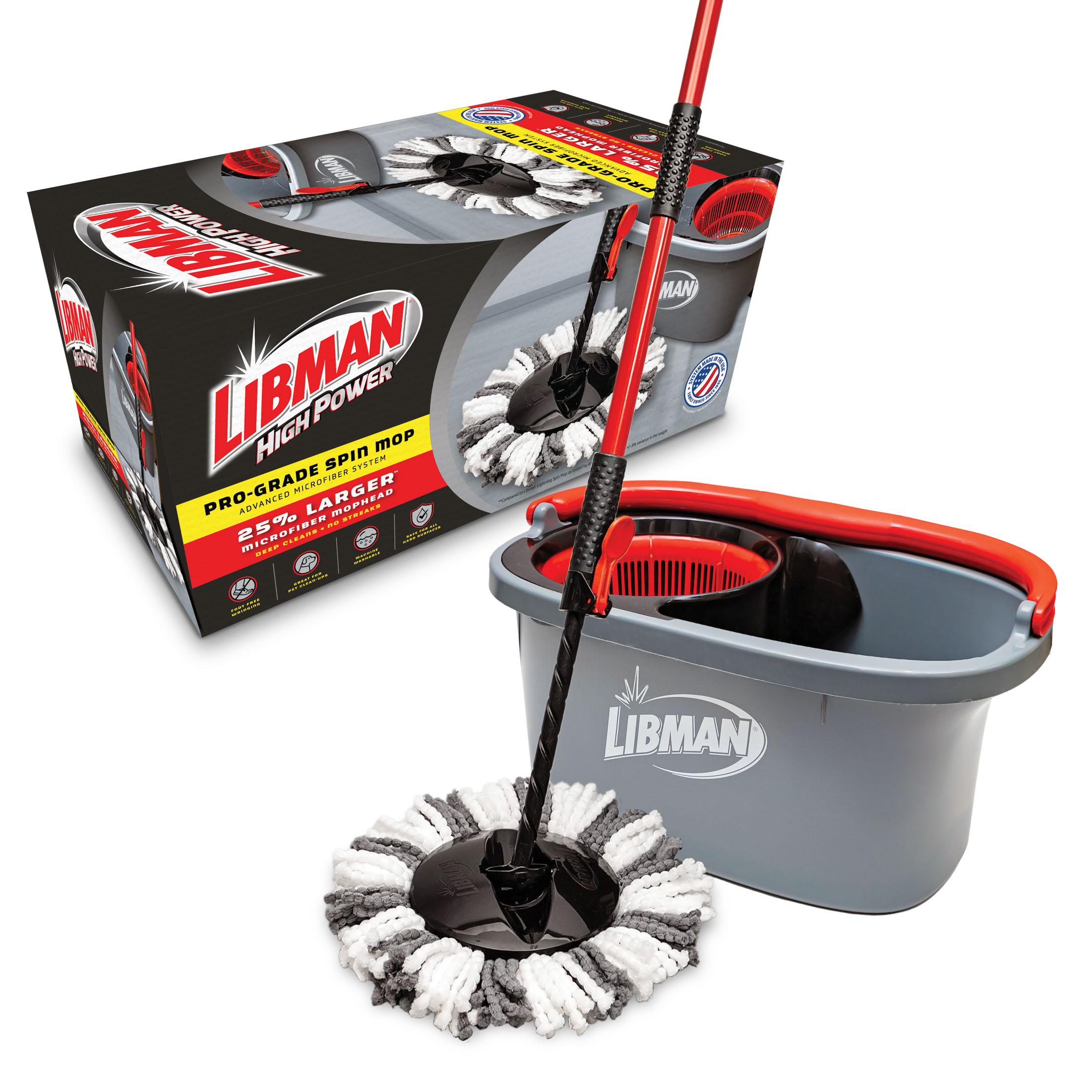 Libman Microfiber High Power Professional Spin Mop System
