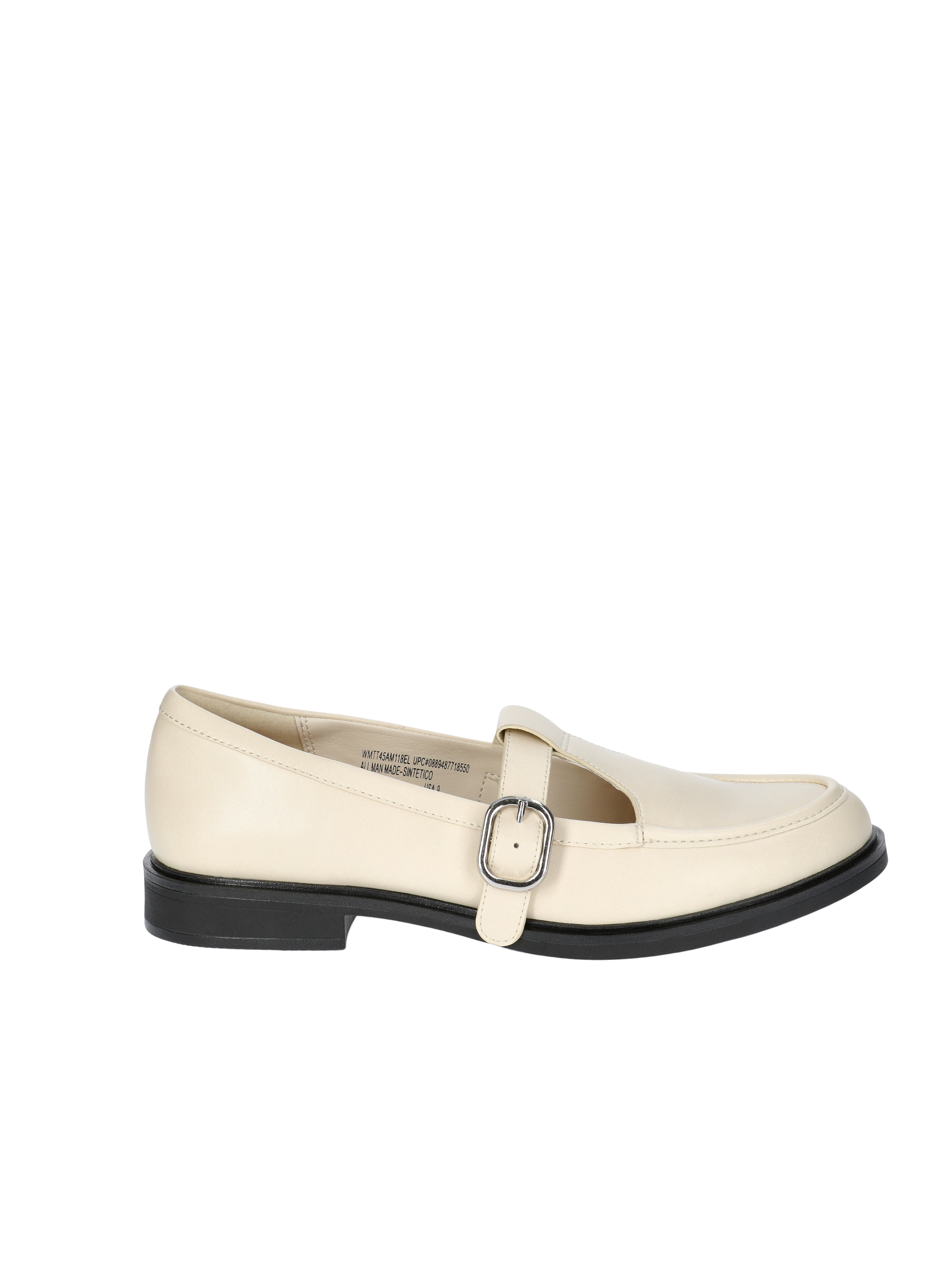 Time and Tru Women's Faux Leather T Strap Mary Jane Loafers