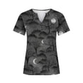 thumbnail image 4 of Women Short Sleeve Christmas gift Leisure Fashion Drawstring Printed Loose Durable Loose Fitting Thin section Fashion Sexy Lining Coffee Trendy Short Sleeve Size M, 4 of 5