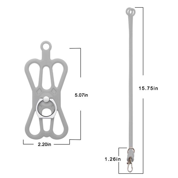 Janrevotw Phone Lanyard - Silicone Lanyard With Detachable Ring Hook For Portable Phone Case