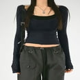 thumbnail image 4 of Women Solid Color Short T-Shirts with Sleeveless Camisoles Set, 4 of 9