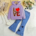 thumbnail image 2 of Hessimy Toddler Boys Girls Spring Summer 2Pcs Long Sleeve Soft Comfy Sleepwear Pajamas Tops Pants Casual Homewear, Lounge In Style(H,5-6 Years), 2 of 4