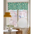 thumbnail image 4 of Teal Yellow Dandelion Kitchen Valances for Windows Farmhouse Linen Window Valance Curtain for Living Room Window Treatment Farmhouse Botanical Blossom Valance Rod Pocket Topper Drape, 54 x 18 Inch, 4 of 6