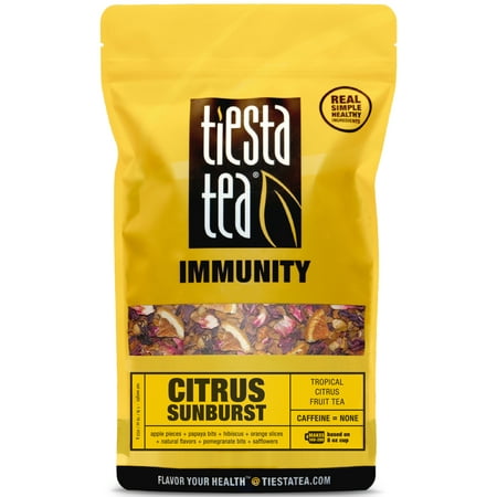 Uplifting Citrus Blend - Tiesta Tea Immunity, Citrus Sunburst, Loose Leaf Herbal Tea Blend, Caffeine Free, 1 Lb Bulk Bag