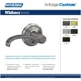 thumbnail image 5 of Schlage Fc172-Wit-Cam Custom Whitney Non-Turning Two-Sided Dummy Door Lever Set - Brass, 5 of 7