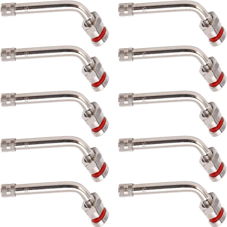 10-Pack Truck Tire Valve Stems TR545D - 60 Degree, Aluminum, Fits Alcoa 22.5" & 24.5" Wheels