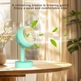 thumbnail image 6 of Matoen Desk Fan for Bedroom, Small Oscillating Desktop Fan, Rechargeable Battery Operated Fan with 3 Speeds, Quiet Portable Personal Fan for Office, Kitchen, Home, 6 of 8