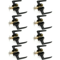 Lara Door Lever Black Passage Door Handle 8 Pack by Villar Home Designs