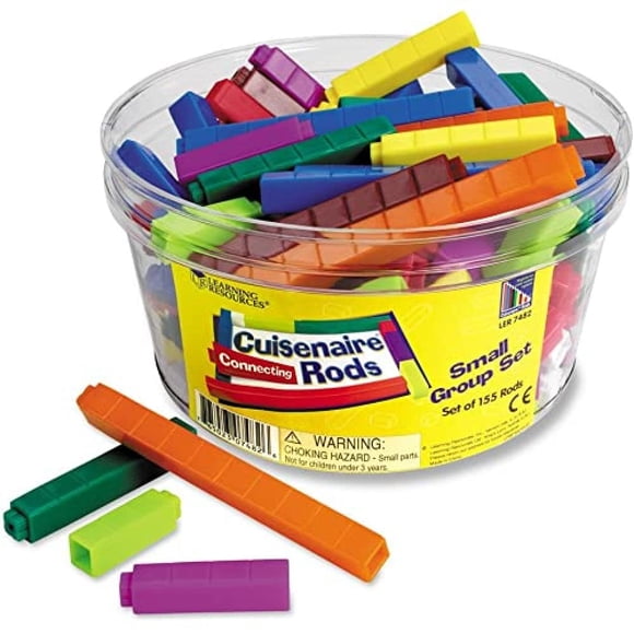 Recursos de aprendizaje manipulativos que conectan las varillas de Cuisenaire