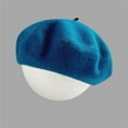 thumbnail image 2 of Outfmvch Women Wool Beret Hat Classic French Wool Hat Artist Beret Cap Winter Solid Color French Beanie Cap Hat Vintage Berets H One Size, 2 of 9