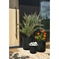 thumbnail image 6 of Veradek Kona Series Bundle - Three Piece Set of Plastic-Stone Planters - Black, 6 of 9