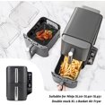 thumbnail image 2 of Ninja Air Fryer Pan Set 2 Pack Grill Rack & Tray Compatibility with Ninja SL401 Double Stack Air Fryer Non-Stick Dishwasher Safe Ninja Replacement Parts, 2 of 5