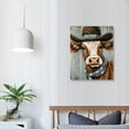 thumbnail image 3 of COMIO  Country Cow Pictures Wall Decor Cute Funny Brown Rustic Farmhouse Cattle Animal Canvas Prints Wall Art Ready To Hang for Bathroom Bedroom Living Room Kitchen Printed Artwork, 3 of 4