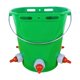 thumbnail image 1 of Cubo alimentador para terneros, balde fácil instalación, práctico, 8 litros con báscula, accesorios, cubo leche alta durabilidad. Verde con 5 pezones, 1 of 8