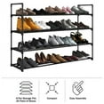 thumbnail image 5 of Home-Complete 4-Tier Space Saving Shoe Organizer, Black, Holds up to 20-Pairs of Shoes, 5 of 6