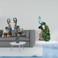 thumbnail image 2 of Escultura Moderna De Resina De Elefante Y Pavo Real, Adorno Artístico, Artesanía Coleccionable Para Escritorio, Estante, Dormitorio, Oficina, Sala De Estar, Estantería, Decoración Del, 2 of 8