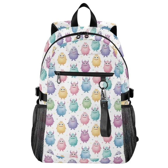 ALAZA Cute Monsters Pattern School Backpack Travel Laptop Bag College Bookbag Casual Daypack for Women Men