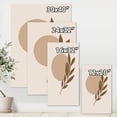 thumbnail image 4 of Designart ' Abstract Terracotta Moon and Sun With Tropical Leaf ' Modern Canvas Wall Art Print, 4 of 4