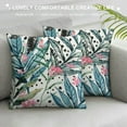 thumbnail image 3 of Nawypu Tropical Palm Leaf Print Pillow Cover Set of  Summer Blue Green Plant Leaves Throw Pillow Covers  Hawaiian Monstera Pillow Case for Outdoor Home Couch Bed Sofa,Double Side Printed, 3 of 5
