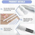 thumbnail image 3 of 2 Pack Tension Curtain Rod, Window Safety Bars, Adjustable Sliding Glass Door Lock, Window Lock Bar Curtain Rods for Home, Bathroom, Bedroom, Dorm, Office, Extends from 23.62-39.37 Inches (White), 3 of 8