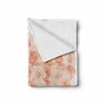thumbnail image 2 of Peach Soft Flannel Fleece Throw Blanket, Valentines Day Inspired Heart Shaped Blooming Roses Bouquet with Romantic Design, Cozy Plush for Indoor and Outdoor Use, 50" x 70", Salmon Peach, by Ambesonne, 2 of 6