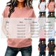 thumbnail image 2 of Neewe Womens Plain Short Sleeve Crew Neck Pullover Sweater Ladies Loose Hoodless Sweatshirts Blouse, 2 of 7