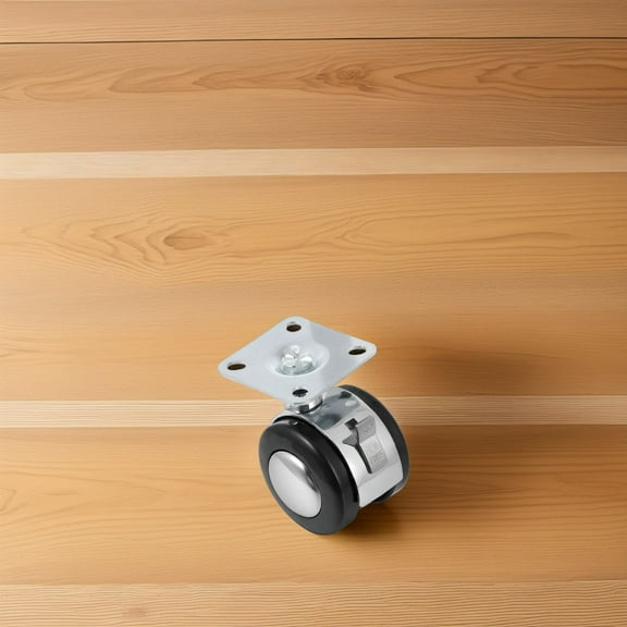 WHAMVOX  2 Pcs Furniture Casters Office Chair Chairs Swivel Castor Wheels Black