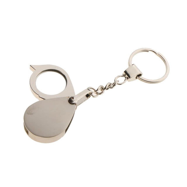 Pocket Folding Jewellery 15X Magnifying Eye Glass Lens Keychain
