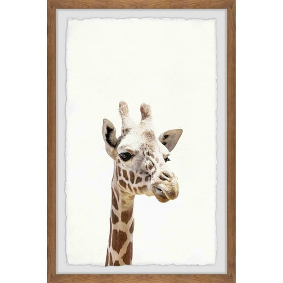 Marmont Hill Giraffe Close-up Framed Wall Art