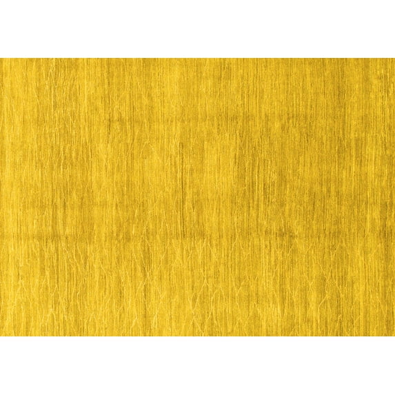 Ahgly Company Indoor Rectangle Abstract Yellow Modern Area Rugs, 2' x 3'